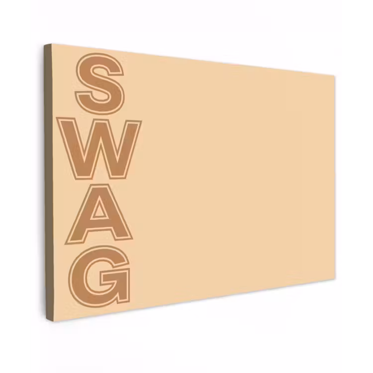 Swag - Bruin - Beige canvas 2cm klein -z3d