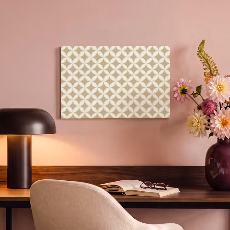 Symmetrisch - Motief - Beige canvas 2cm klein 34 -sfeer4