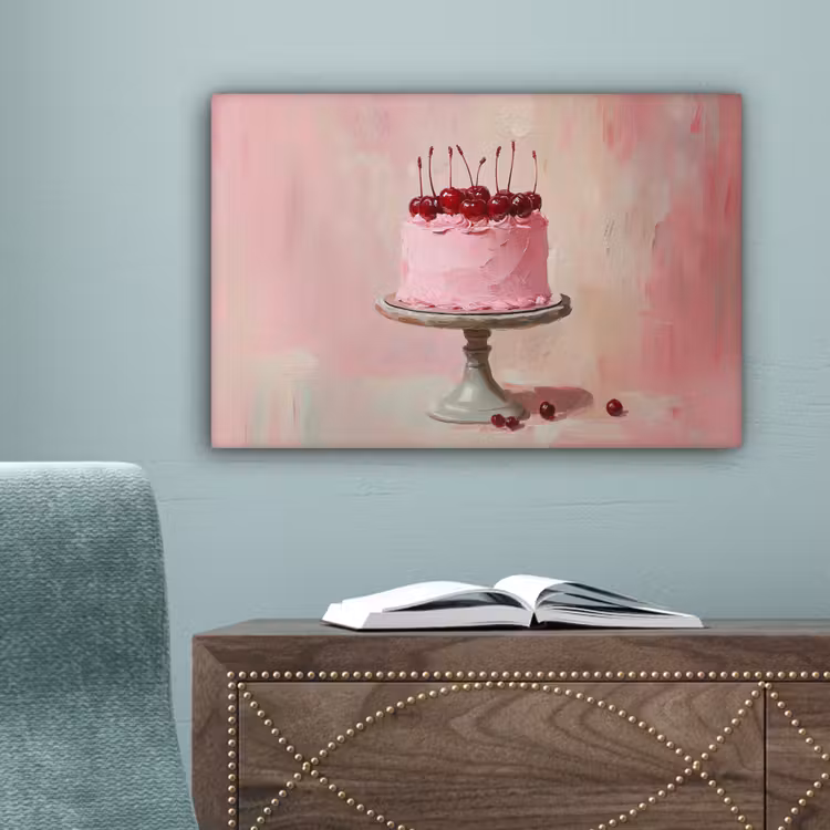 Taart - Pink - Cherry canvas 2cm klein -sfeer4