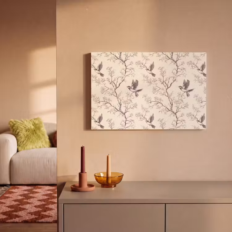 Takken - Vogels - Beige canvas 2cm klein 34 -sfeer1