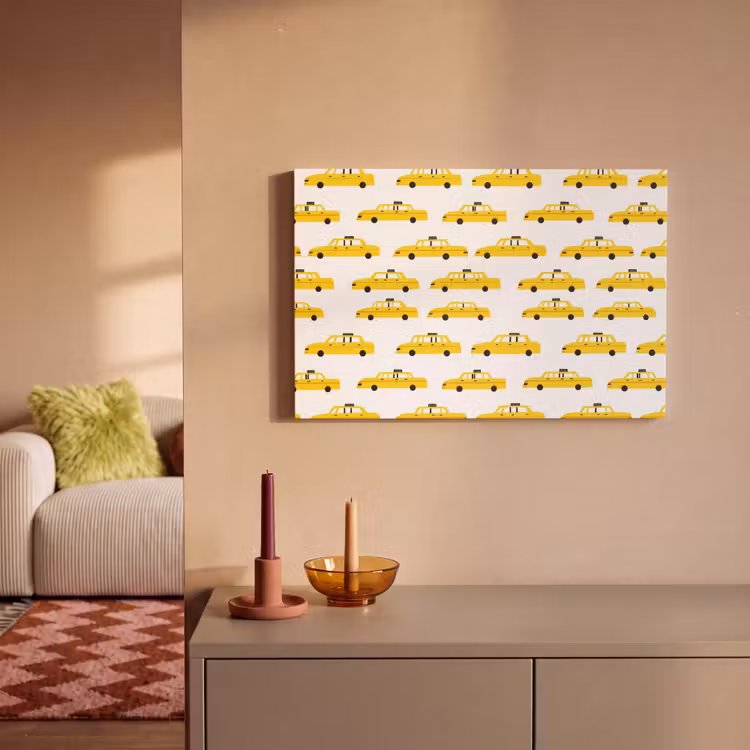 Taxi - Iconisch - Geel canvas 2cm klein 34 -sfeer1