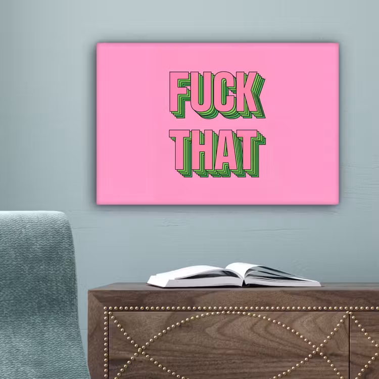 Tekst - Bold - Roze canvas 2cm klein -sfeer4