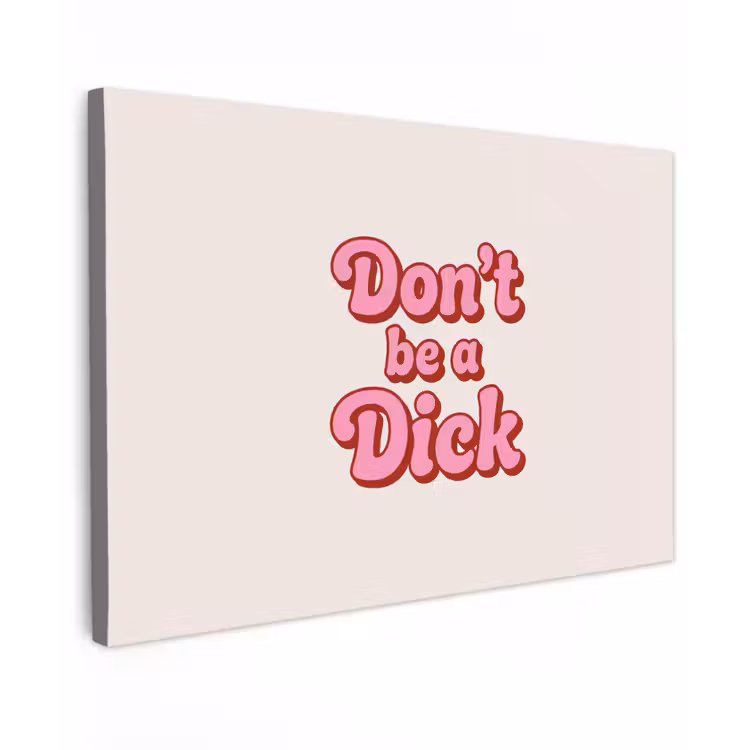 Tekst - Boodschap - Roze canvas 2cm klein -z3d