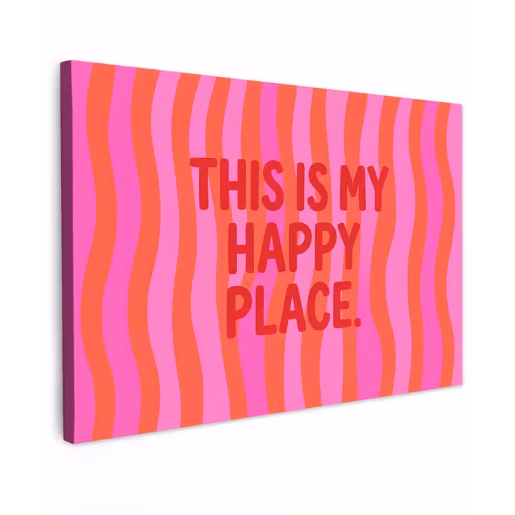 Tekst - Modern - Kleurrijk canvas 2cm klein -z3d