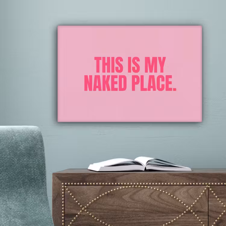 Tekst - Modern - Roze canvas 2cm klein -sfeer4
