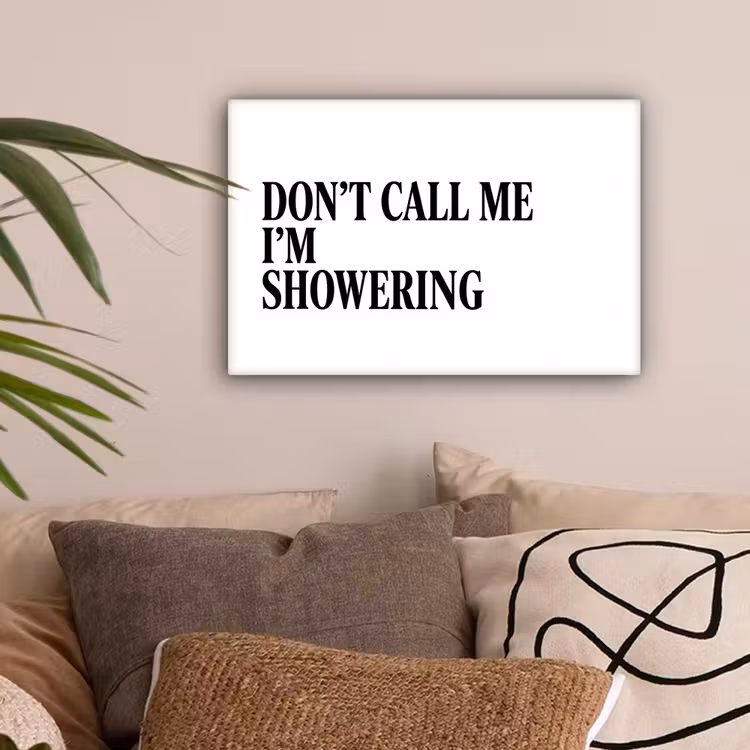 Tekst - Modern - Zwart - Wit canvas 2cm klein -sfeer1