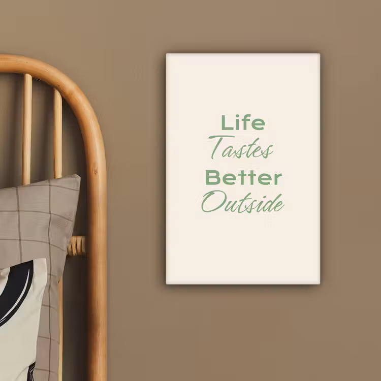 Tekst - Sierlijk - Letters - Groen canvas 2cm klein -sfeer3