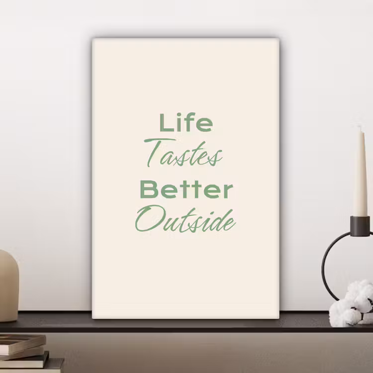 Tekst - Sierlijk - Letters - Groen canvas 2cm klein -sfeer6