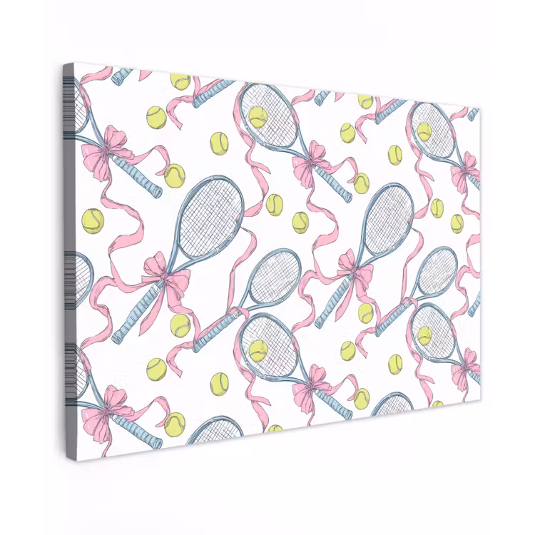 Tennis - Strikken - Kleurrijk canvas 2cm klein 34 -z3d