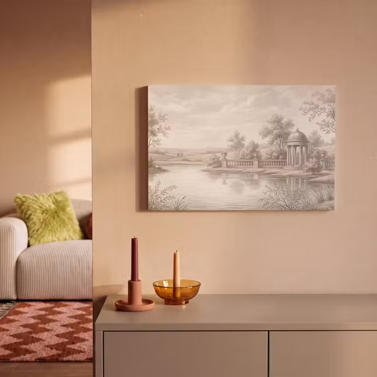 Terras - Water - Natuur - Landschap canvas 2cm klein -sfeer1