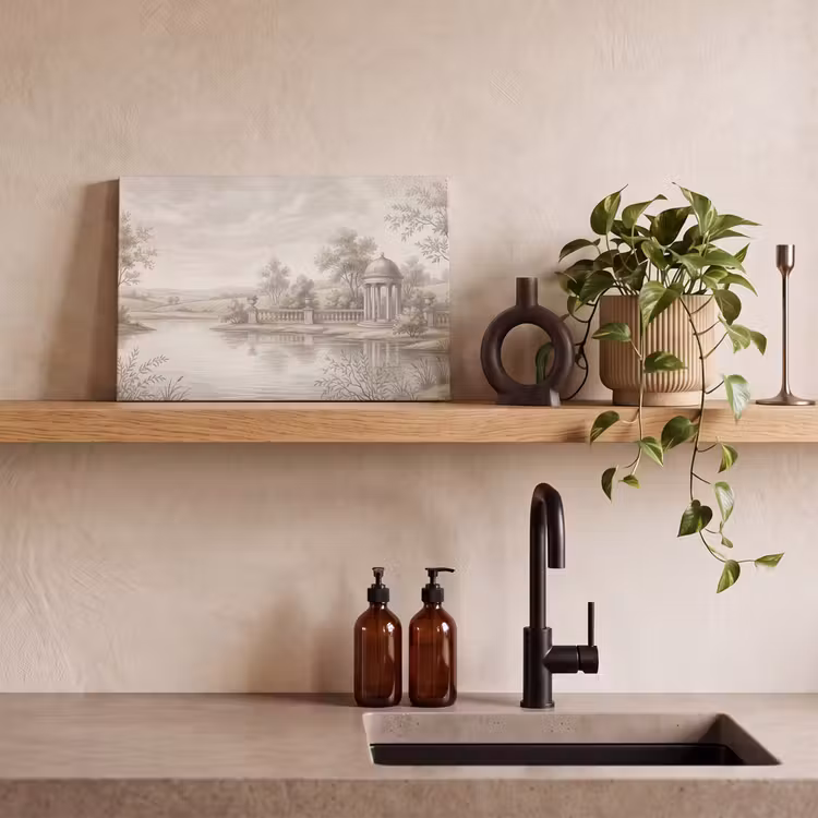 Terras - Water - Natuur - Landschap canvas 2cm klein -sfeer3