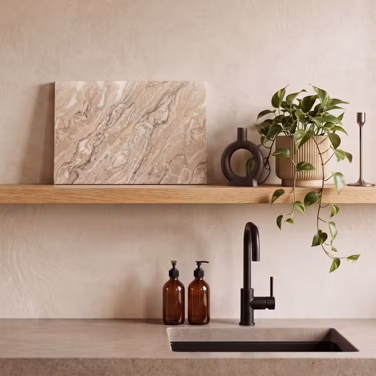 Textuur - Aders - Abstract - Modern - Beige canvas 2cm klein -sfeer3