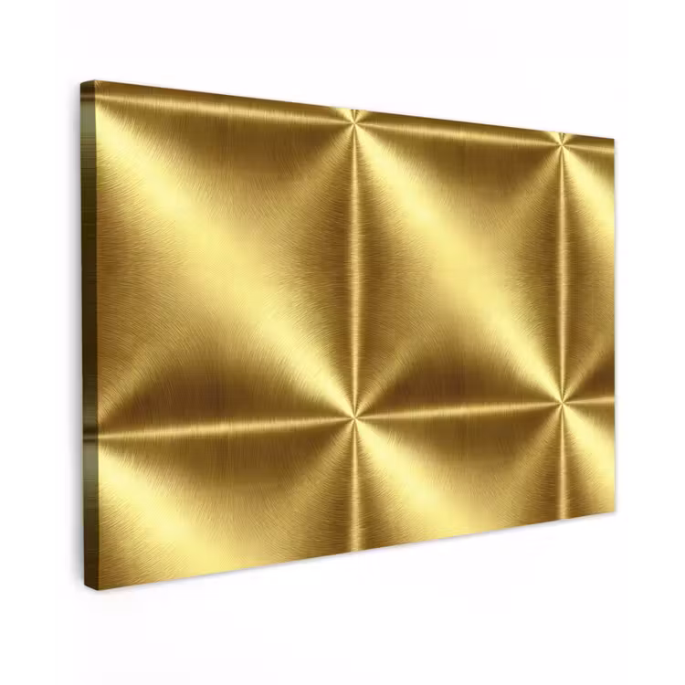 Textuur - Geborsteld Goud - Industrieel - Metallic canvas 2cm klein 34 -z3d