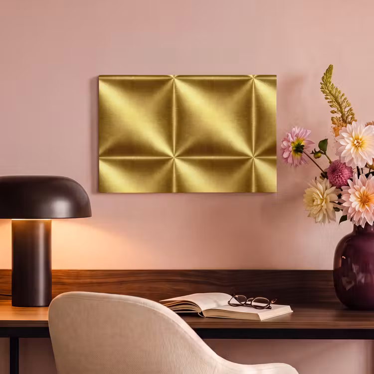 Textuur - Geborsteld Goud - Industrieel - Metallic canvas 2cm klein 34 -sfeer4