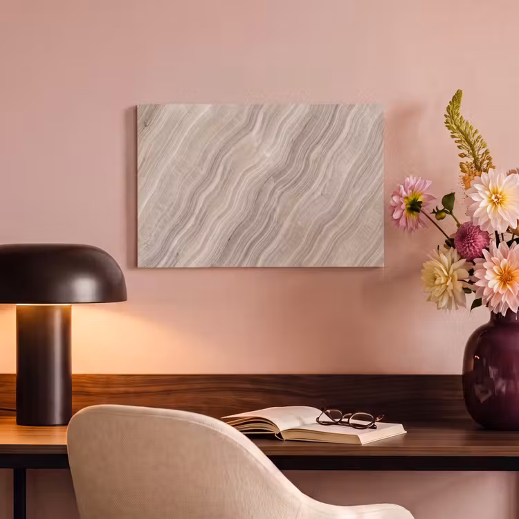 Textuur - Golvend - Abstract - Modern - Beige canvas 2cm klein -sfeer4