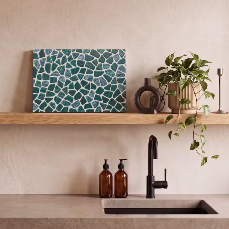 Textuur - Steen - Groen - Abstract - Patroon canvas 2cm klein -sfeer3