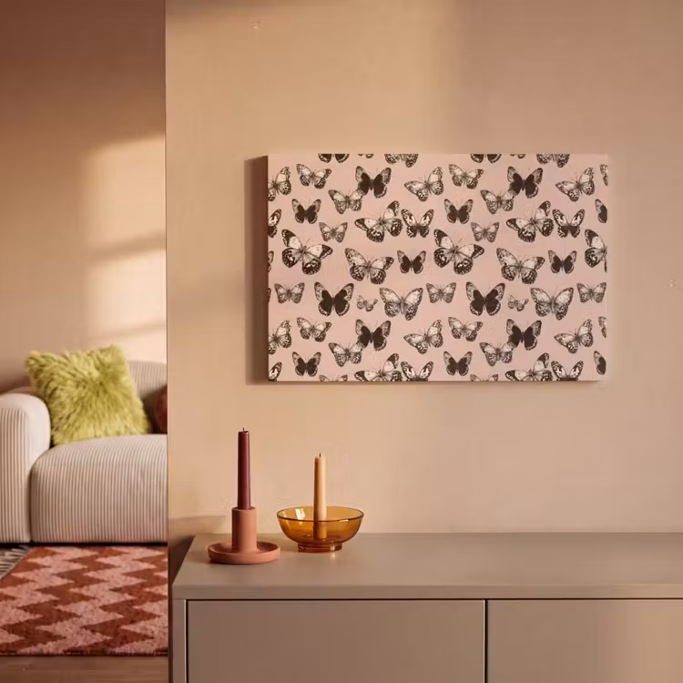 Tijdloos - Vlinders - Perzik canvas 2cm klein 34 -sfeer1