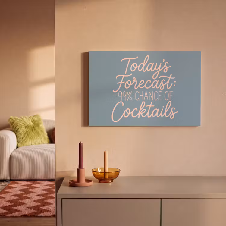 Today's Forecast - Cocktails - Blauw canvas 2cm klein -sfeer1