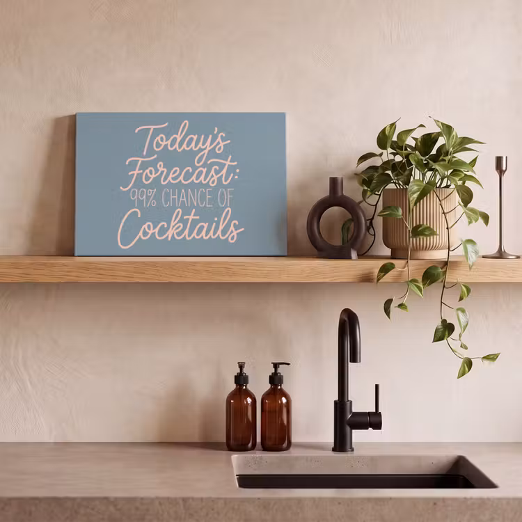 Today's Forecast - Cocktails - Blauw canvas 2cm klein -sfeer3