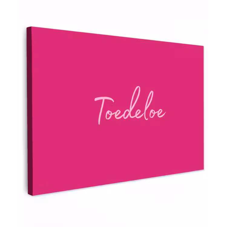 Toedeloe - Roze canvas 2cm klein -z3d