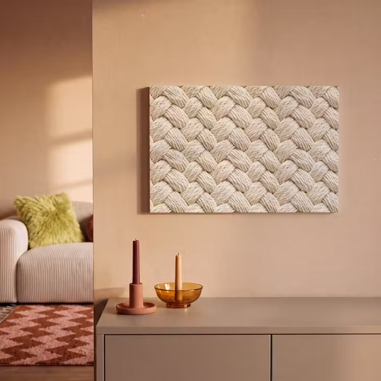 Touw - Gebreid - Beige canvas 2cm klein 34 -sfeer1