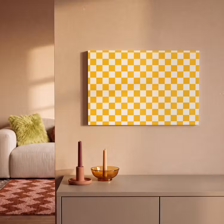 Traditioneel - Patroon - Geel canvas 2cm klein 34 -sfeer1