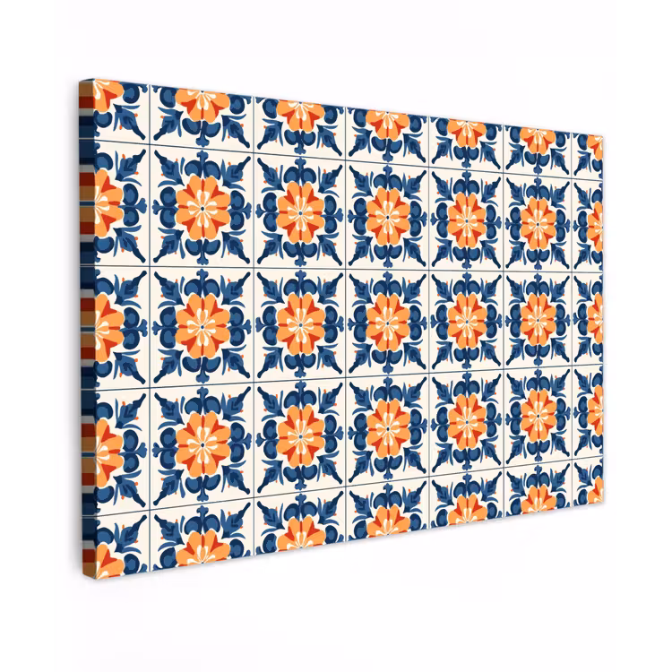 Traditioneel - Tegel - Oranje canvas 2cm klein 34 -z3d