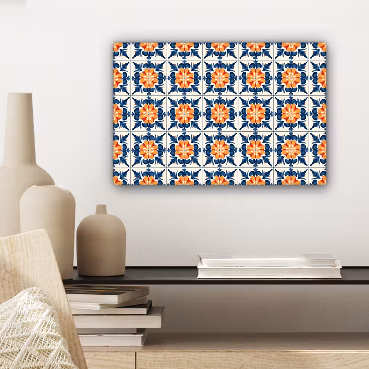 Traditioneel - Tegel - Oranje canvas 2cm klein 34 -sfeer6
