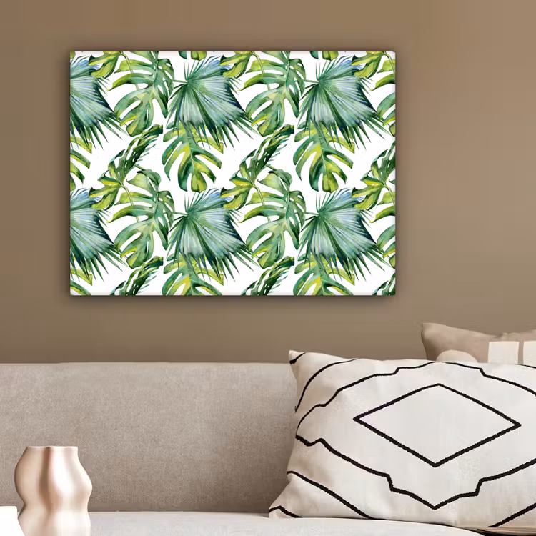 Inductie beschermer - Tropical - Bladeren - Jungle - Inductie mat canvas 2cm klein -sfeer3