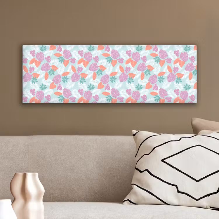Tropisch - Bladeren - Pastel canvas 2cm klein 828 -sfeer3