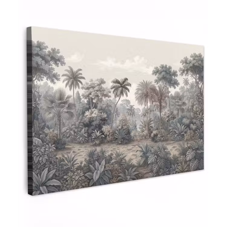 Tropisch - Landschap - Illustratie canvas 2cm klein -z3d
