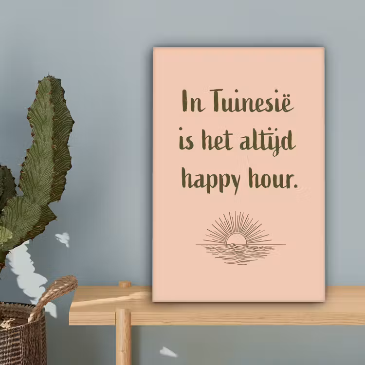 Tuin - Roze - Quote - Zon canvas 2cm klein -sfeer4