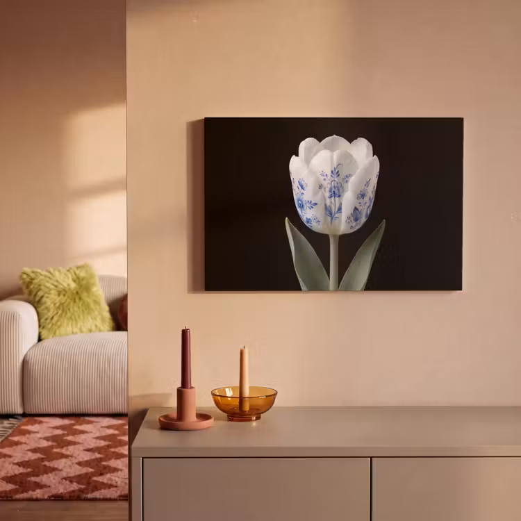 Tulp - Patroon - Blauw canvas 2cm klein -sfeer1