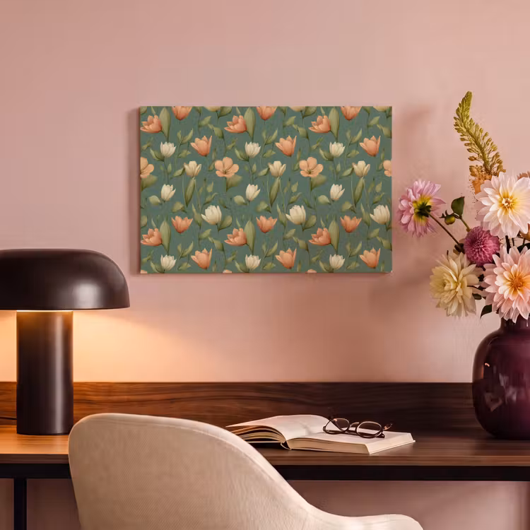 Tulpen - Botanisch - Groen canvas 2cm klein 34 -sfeer4