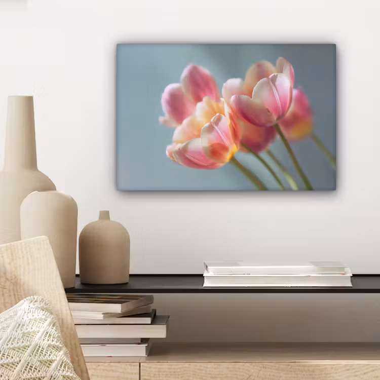 Tulpen - Roze - Stelen canvas 2cm klein -sfeer6