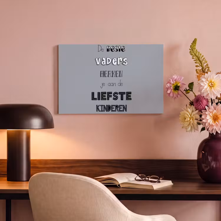 Vaderdag geschenk - Vader - Spreuken - De beste vaders - Quote canvas 2cm klein -sfeer4