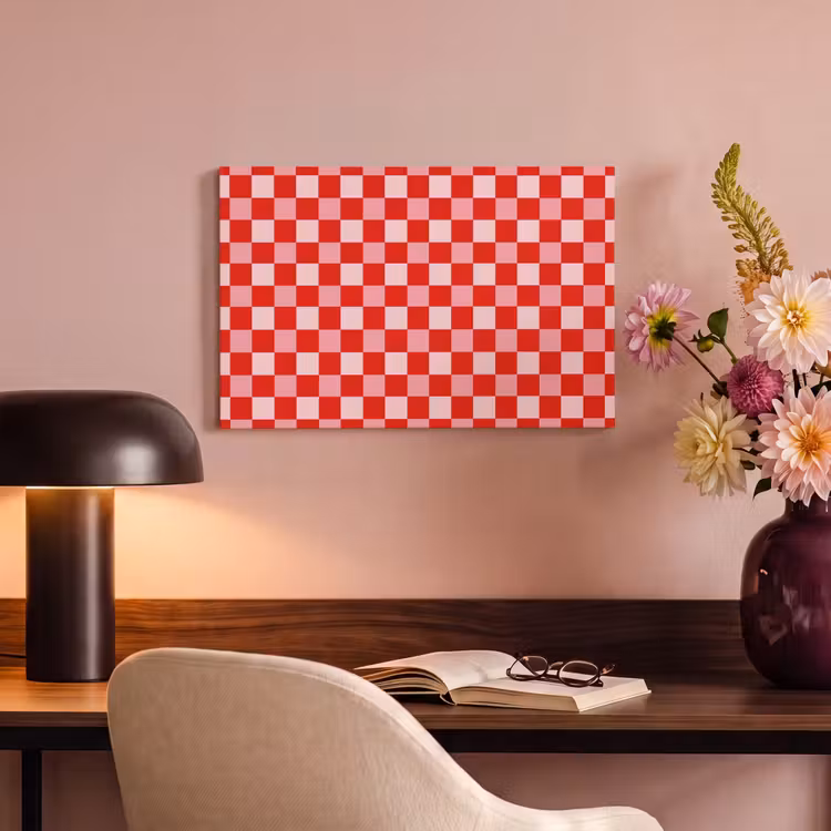 Vierkant - Klassiek - Rood canvas 2cm klein 34 -sfeer4