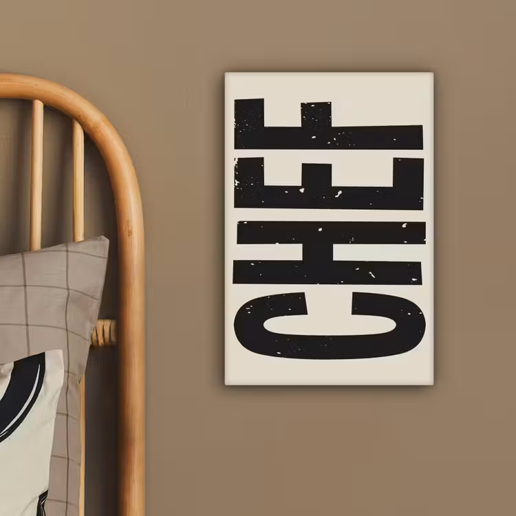 Vintage - Chef - Japandi - Zwart canvas 2cm klein -sfeer3
