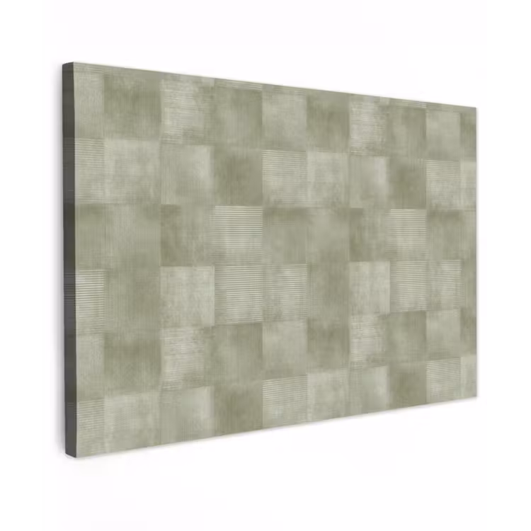 Vlakken - Rustiek - Groen canvas 2cm klein 34 -z3d