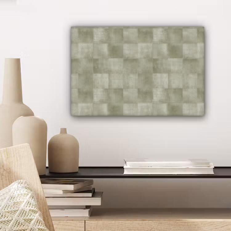 Vlakken - Rustiek - Groen canvas 2cm klein 34 -sfeer6