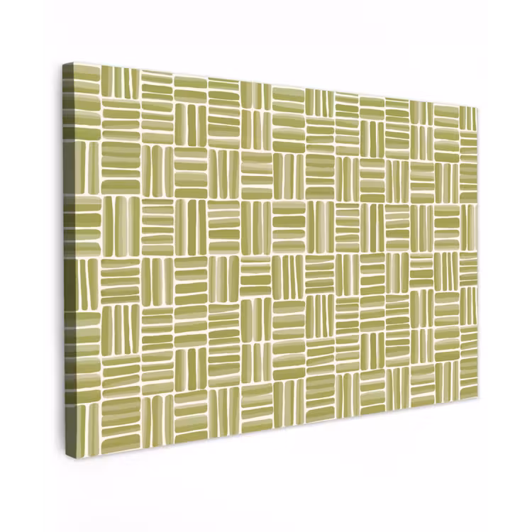 Vlecht - Patroon - Groen canvas 2cm klein 34 -z3d