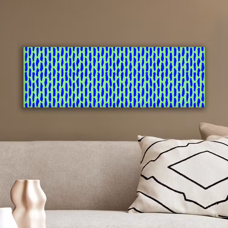 Vlekken - Groen - Blauw - Neon canvas 2cm klein 828 -sfeer3