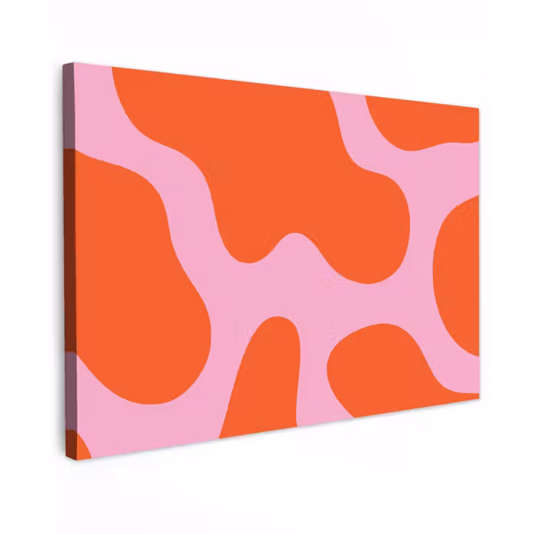 Vlekken - Rood - Roze - Patroon - Minimalistisch canvas 2cm klein -z3d