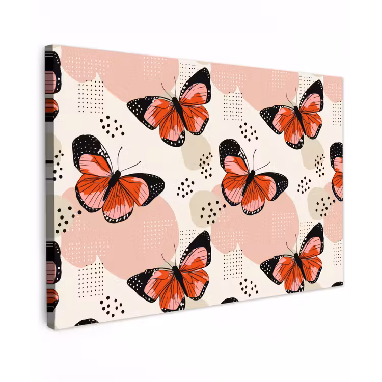 Vlinders - Retro - Kleurrijk canvas 2cm klein 34 -z3d
