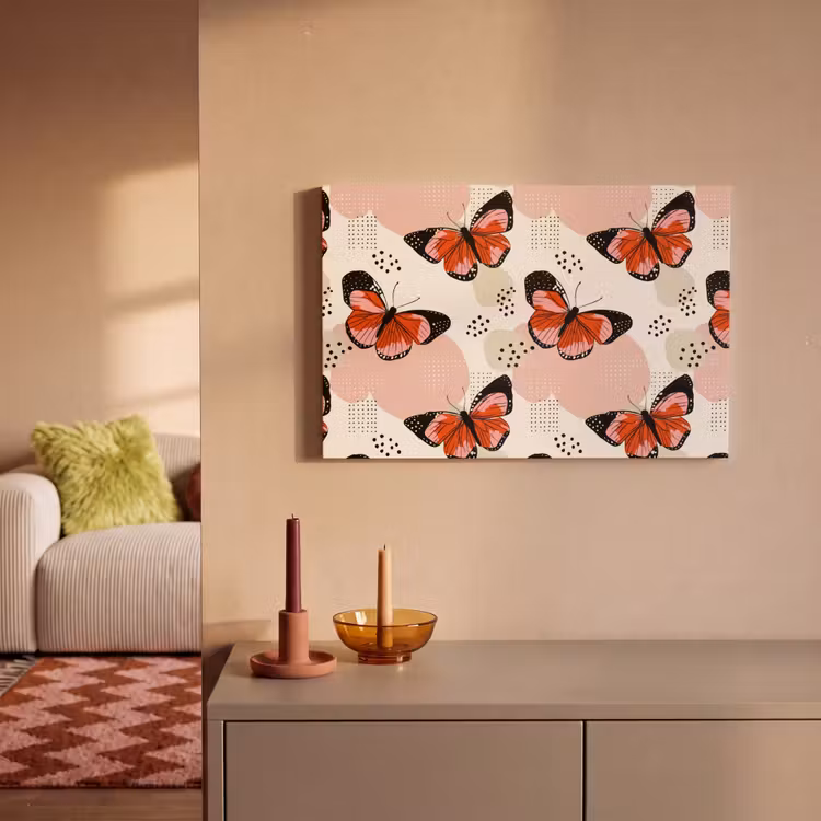 Vlinders - Retro - Kleurrijk canvas 2cm klein 34 -sfeer1