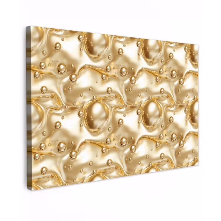 Vloeibaar - Druppels - Goud canvas 2cm klein 34 -z3d