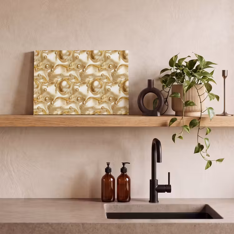 Vloeibaar - Druppels - Goud canvas 2cm klein 34 -sfeer3