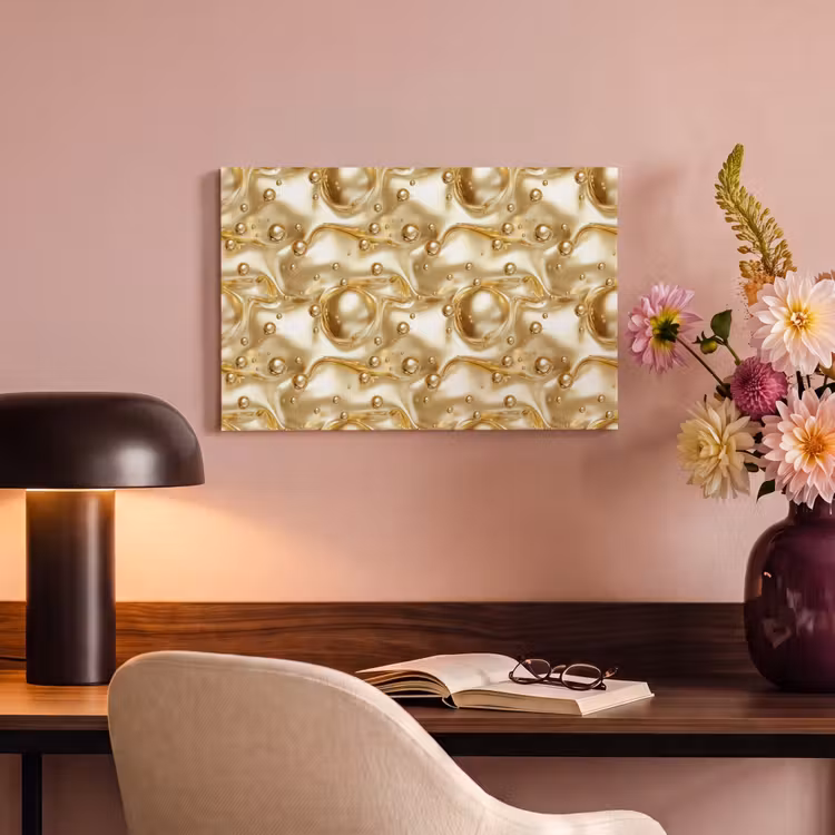 Vloeibaar - Druppels - Goud canvas 2cm klein 34 -sfeer4