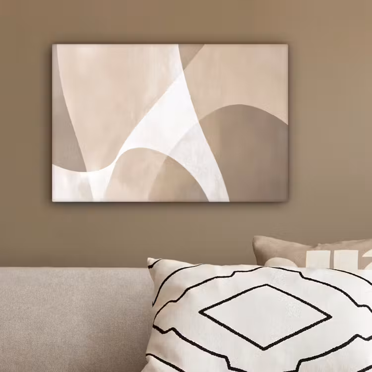 Vloeiende vlakken - Harmonieus - Golvend canvas 2cm klein -sfeer3