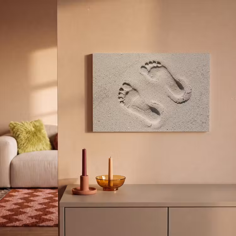 Voeten - Zand - Zee canvas 2cm klein -sfeer1